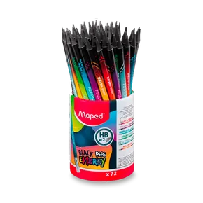 Grafitová tužka Maped Black'Peps Energy tvrdost HB, stojánek 72 ks